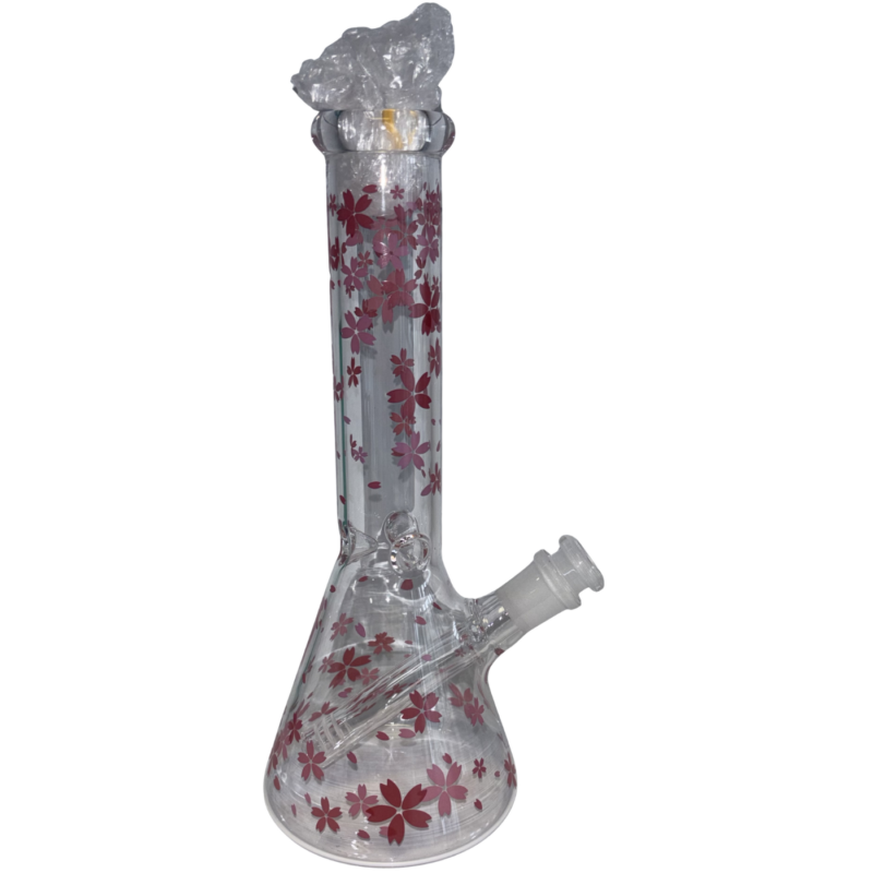 Classic beaker bong with pattern